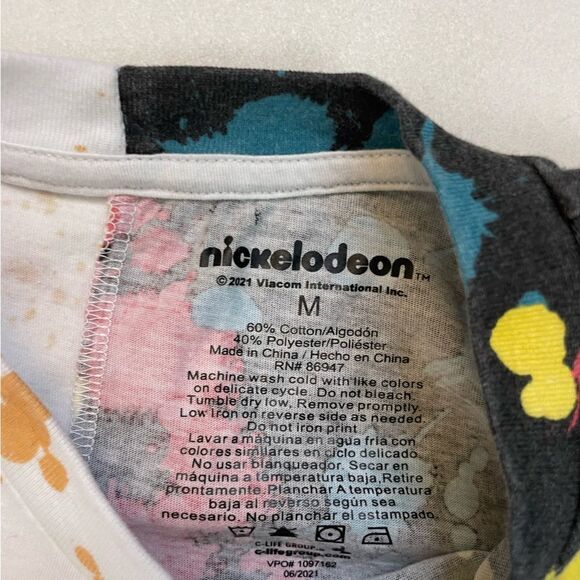 Nickelodeon Characters Cartoon Graphic T-shirt Men Medium Tie Dye Short Sleeve - Picture 4 of 5